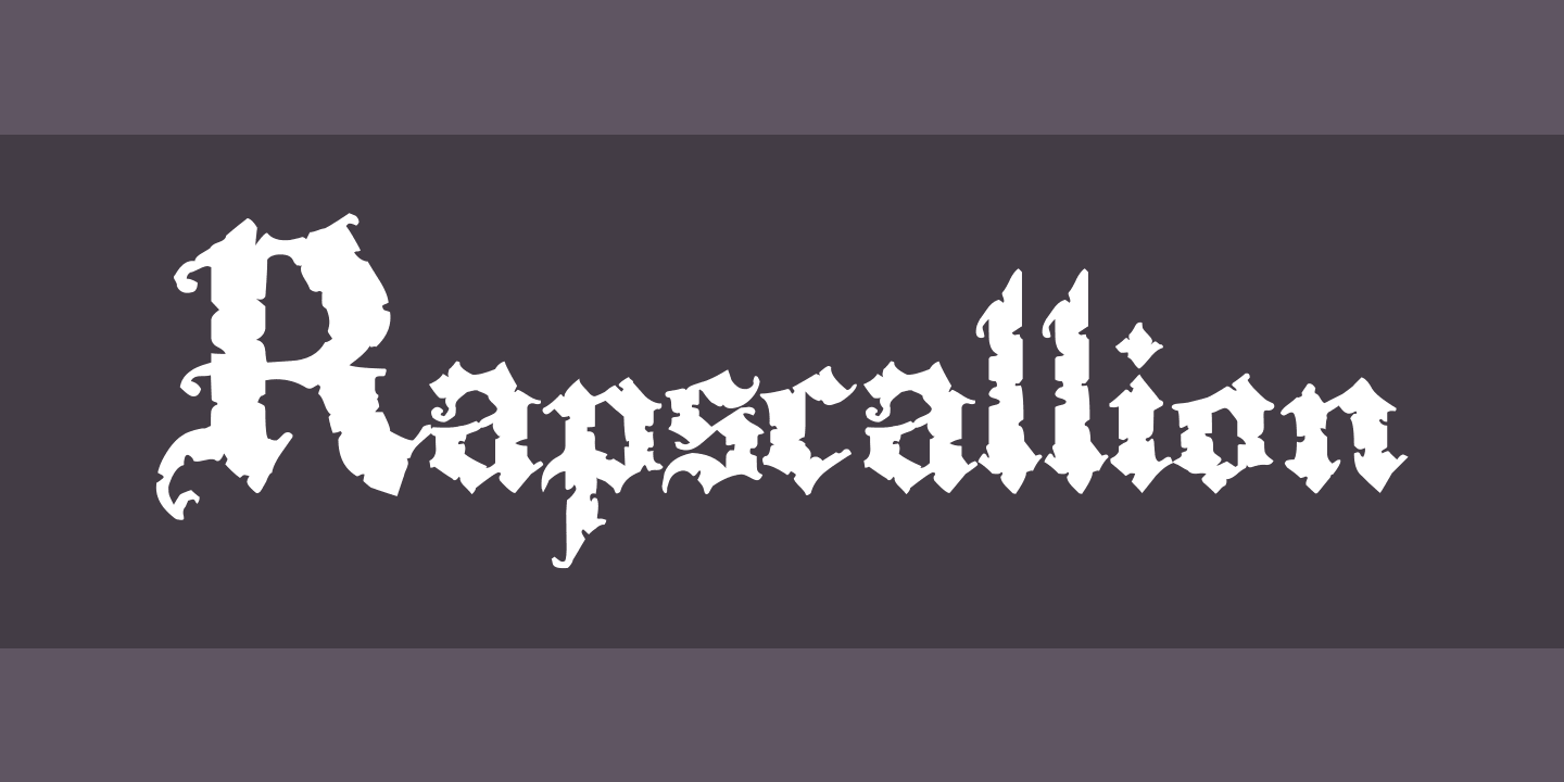 Beispiel einer Rapscallion-Schriftart #1